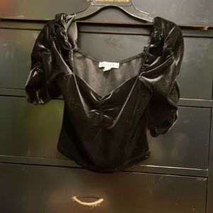 black velvet top